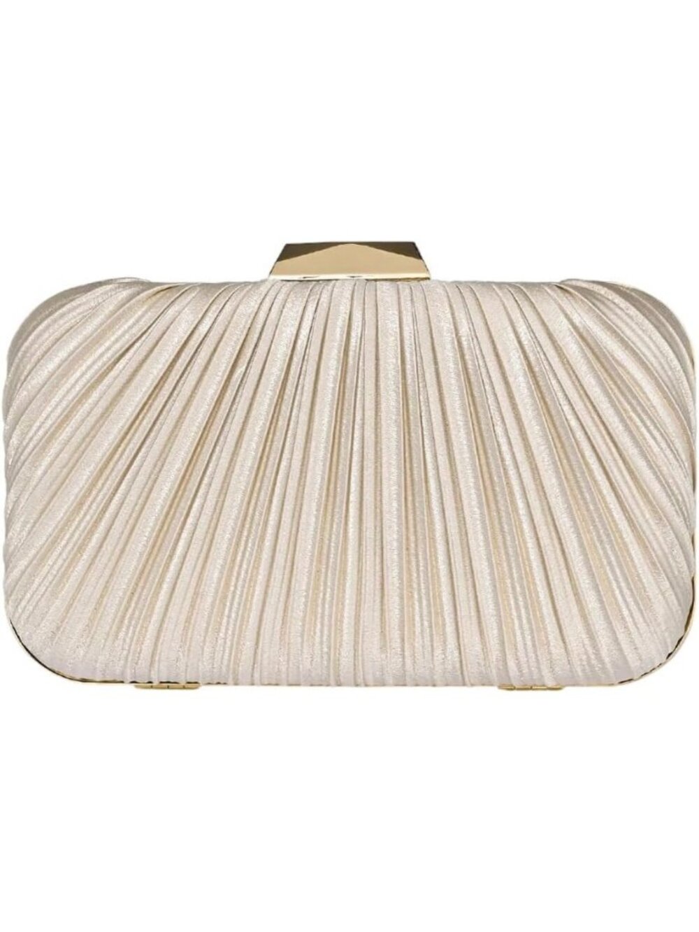 Women's Beige Shell Shaped Clutch Purse Seashell Wedding Evening Bag